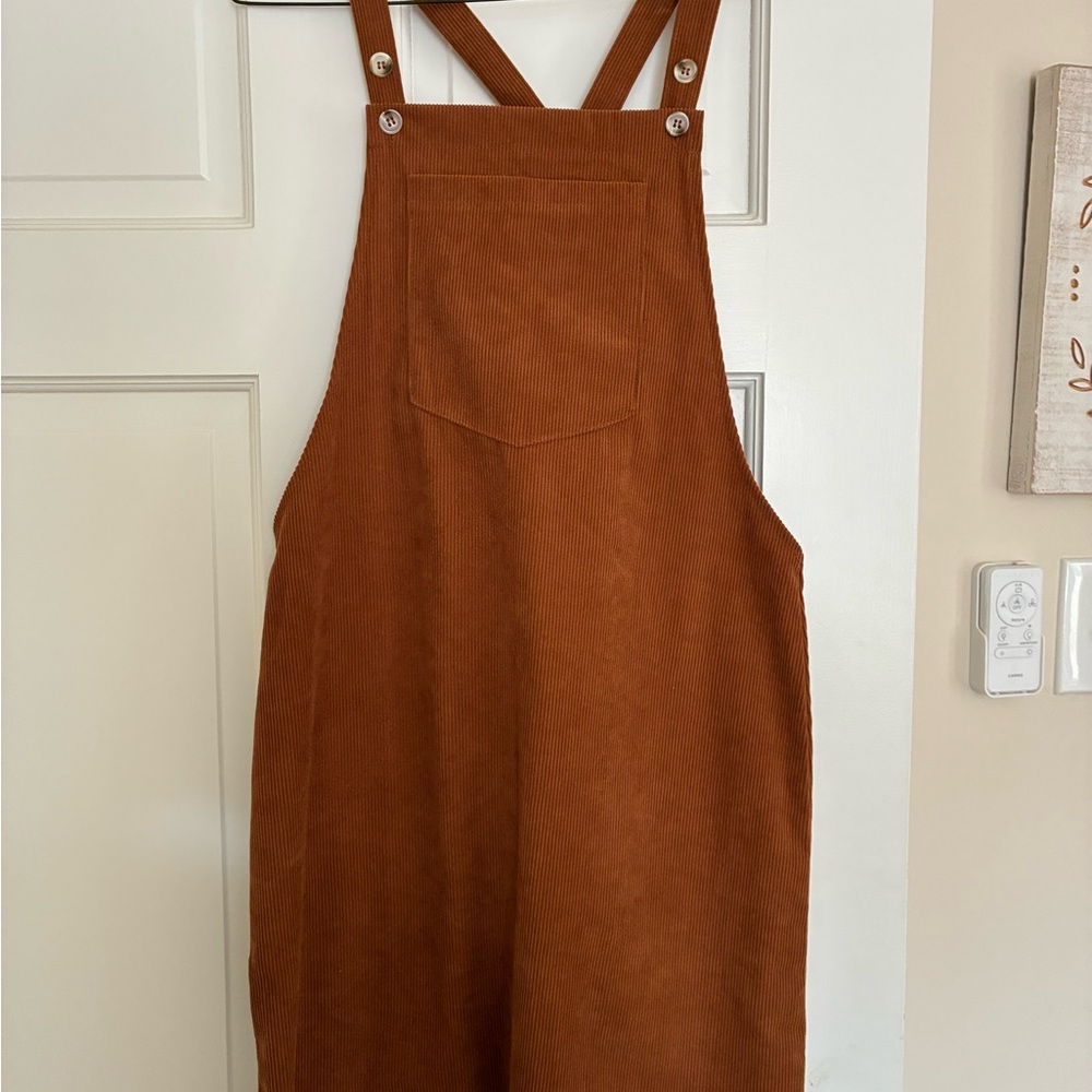 SHEIN Brown Corduroy Mini Dress